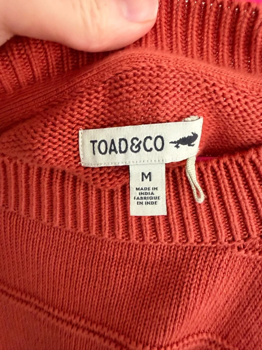 Toad&Co Burnt Orange Scoop Neck Knit Sweater - Picture 2 of 2